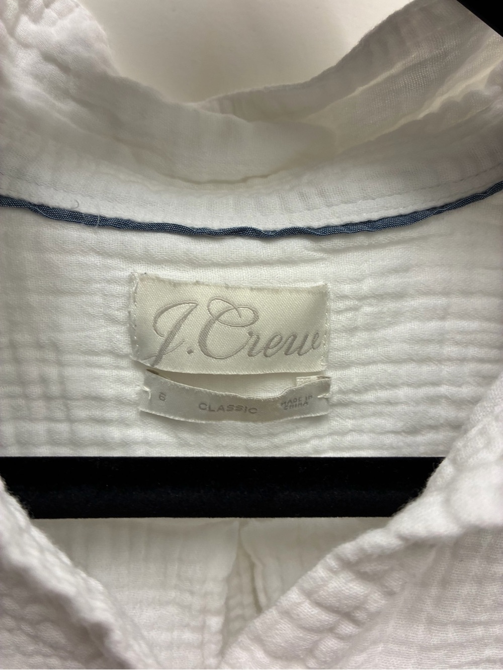 J. Crew White Gauze Button-Down Shirt - Picture 3 of 3